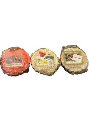 3 Yankee Candle Wax Melt Tart Autumn In Park Picnic In Park Bay Leaf Wreath
